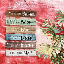 1pc Vintage Wooden Wall Decor Plaque With French Inspirational Quote - Wooden Inspirational Sign, Wall Panel Decoration, Suitable For Teenager Room Decor, First Birthday Anniversary, School And Home Decor, Classic Wall Hanging Design, Wall Hanging Decoration, Inspirational Home Decor, Vintage Charm Decor, Handmade, Family Gift | Inspirational Decor | Natural Wooden Surface, Wall Decor, Suitable For 11 Different Holidays, Christmas Gift, Thanksgiving Gift - Multicolor - View 14