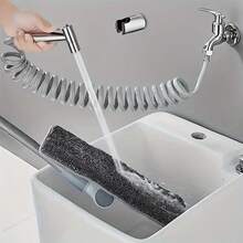 Dual-Purpose Spray Faucet, Suitable For Balcony Washing Machine, Bathroom And Toilet Sink, Silver Surface Wall-Mounted Installation - A - View 11