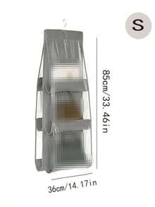 1pc/2pcs 8/6 Pocket Hanging Wallet Organizer, Transparent Hanging Storage Bag, Space-Saving Closet Wall Organizer - Multicolor - View 11