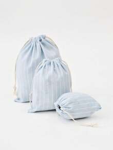 1/3 buah Tas Penyimpanan Pakaian Dalam & Kaos Kaki Minimalis Bergaris Linen dengan Kantong Serut untuk Perjalanan, Unisex, Cocok untuk Penggunaan di Rumah atau Luar Ruangan, Kamar Tidur, Pengorganisasian Penyimpanan, Penyimpanan Rumah, Set Musim Semi, Pakaian Musim Semi - MultiWarna - View 6