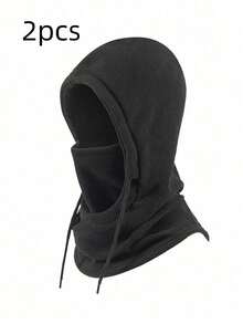 2/1pc Unisex Balaclava Ski Mask Winter Warm Scarf Hat - Multicolor - View 10