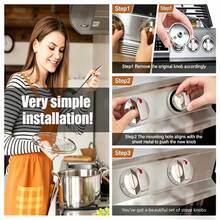 Upgraded DG64-00473A Gas Stove Knob Replacement Set – Reinforced Stainless Steel, Heat-Resistant & Anti-Warping - View 6