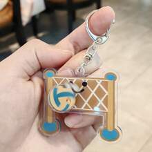 Creative Rotatable Volleyball Keychain, Cute Cartoon Sports Bag Charm, Personalized Souvenir Pendant Gift For Students Volleyball Fans - Spin Volleyball + Regular Volleyball - View 4