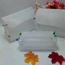 4mm White Mesh Sheet, Yarn, Handmade Crochet Material Bag, Plastic Crochet Hook, Round Cushion Shaping Plate - A - View 5