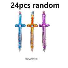 6/12/24pcs Random Color Sword Shaped Aluminum Foil Balloons, Children's Toy Balloons, Birthday Party Decoration, Holiday Arrangement Decor, Outdoor Party Balloons - View 6