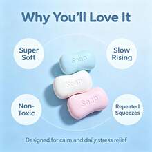 somoving Soft & Chewy Slow Rebound Stretchable Durable Macaron Soap-Like Squeeze Toy, Tear-Resistant Pressure-Relieving Sensory Toy, Suitable For Office Leisure, Gift For Casual Friend Gatherings - Multicolor - View 5