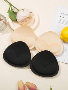 1 Pair Self-Adhesive Breast Pads, Suitable For Women's Sports Bras, Bikinis, Swimsuits Or Dresses - Multi-color - View 2
