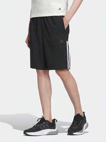 Adidas Future Icons Woven Shorts Men's 3-Stripes Colorblock Woven Casual Shorts - Black - View 1