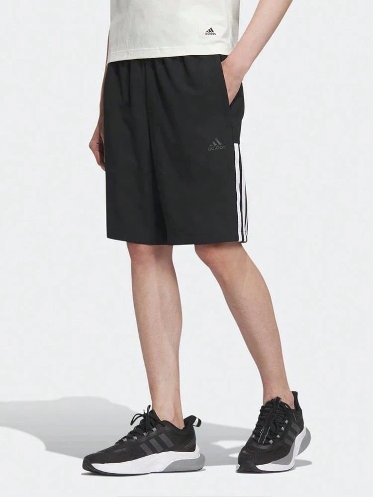 Adidas Future Icons Woven Shorts Men's 3-Stripes Colorblock Woven Casual Shorts - Black - View 1