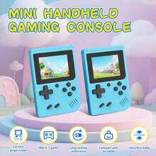 Consola de juegos retro, con 400 juegos retro clásicos incorporados, pantalla IPS de 3.0 pulgadas, consola de juegos retro portátil, batería recargable de 1020 mAh, consola de juegos arcade portátil (tres colores disponibles). - Azul - Ver 3