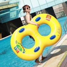 1pc 2-In-1 Double Person Thickened Adult Unisex Underarm Large Inflatable Swim Ring Float Life Buoy - Double Inflatable Swim Ring - View 5