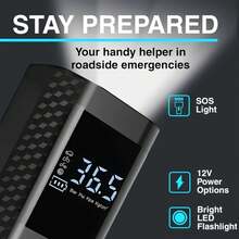 Portable Tire Inflator 150PSI Car Tire Air Compressor, Wireless Vehicle Tire Inflator With Pressure Gauge And Led Light - Auto Shut-Off Electric Air Pump, Suitable For Cars, Motorcycles, Bicycles, Balls 7.4V 1500mAh - Wireless - View 6