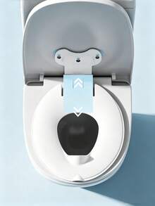 Cute Cat Design Toddler Toilet Training Seat, Non-Slip Potty Training Ring With Wall-Mounted Storage Hook, Portable Baby Bathroom Toilet Seat - Toilet Seat - View 3