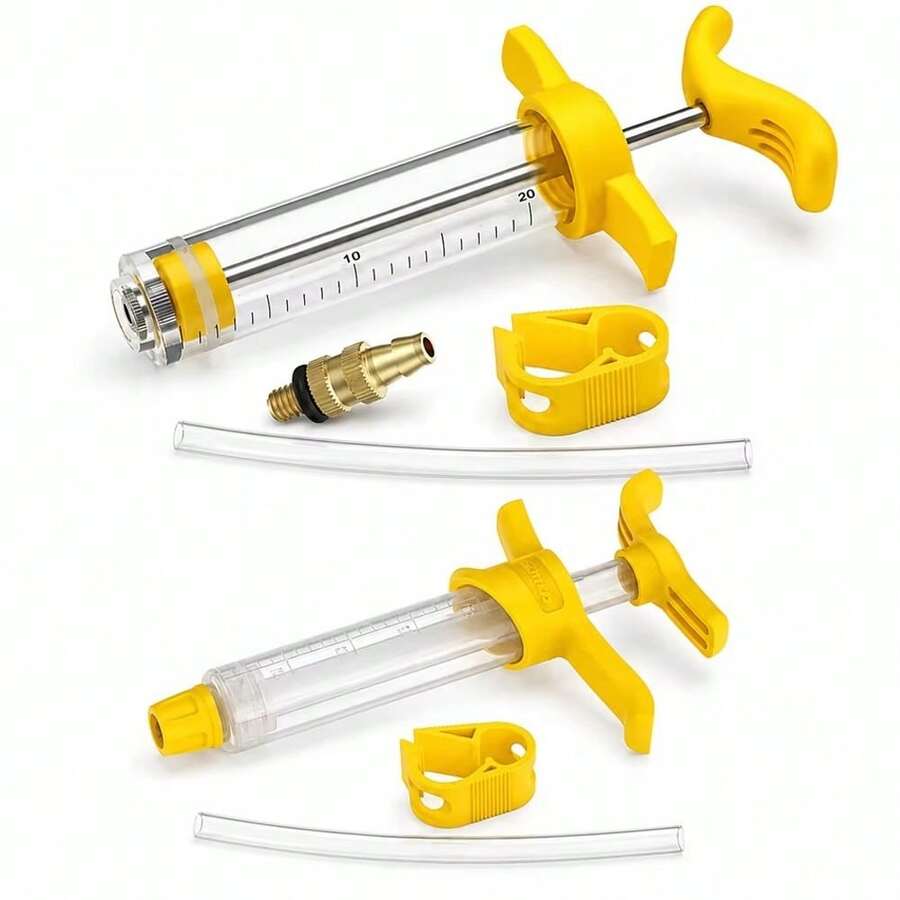 Mountain Bike Hydraulic Disc Brake Plastic Bleed Tool Fluid Hose Kit Bicycles Oil Bleeder Set Repair Bleeding Handtool Bike Hydraulic Brake Bleed Kit Mineral Fluid Brake Oil Kit For Bicycle Brake Bleed Repair Tools Syringe