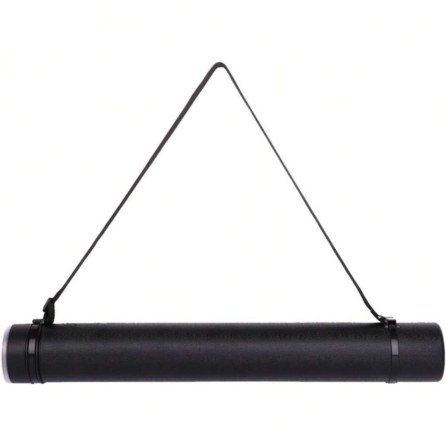 TRANSON Durable Poster Storage Tube With Straps 24-40 Extendable Blueprints, Artwork, Maps, Posters Color Black - 1 PackBlack - View 1