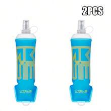 2 Buah Botol Air Olahraga Lipat WRELS, Botol Portabel untuk Gym, Kantung Air Minum Penting untuk Lari, Ideal untuk Lari Pria, Mendaki, dan Berkemah - MultiWarna - View 12