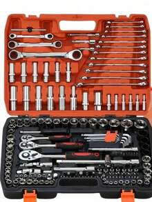 Automotive Repair Tool Set Socket Ratchet Wrench Car Repair Maintenance Multi-Function Socket Sleeve Combination Tool Box Complete - Multi-piece Set - View 1