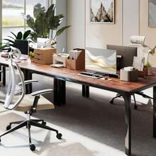 Desk, Computer Table, Rustic Design, Spacious, Particle Board, Brown - חום חלודה - ראה 2