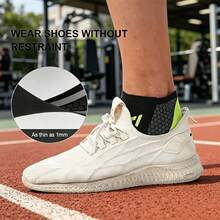 Ankle Support - Heavy Compression Fit, High Elasticity & Soft, Unisex, Perfect For Basketball, Running And Fitness Training - A - View 3