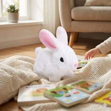 Interactive Electric Plush Bunny With Sound And Movement - White - View 1