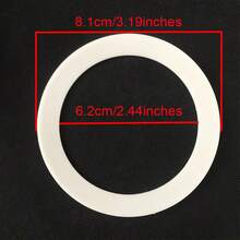 5PCS Silicone Sealing Gaskets Anti-Slip White Flat Washers Leak-Proof Silicone Rings Household Pipe Fittings Silicone Pads - 81 X 62 X 2.5 mm - View 2