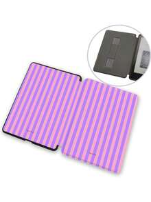 Vertical Stripe Pattern Protective Case For 7/6.8/6 Inch Kindle Paperwhite (12th/11th/10th/7th/6th/5th Generation - 2024) | Kindle E-Reader Colorsoft Signature Edition Accessory, Cute Minimalist Protective Case With Hand Strap, Suitable As A Gift For Colleagues And Friends - Multicolor - View 3