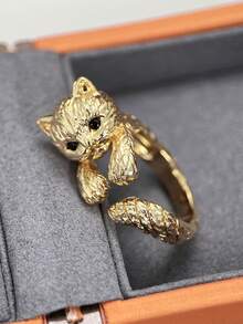 1pc Cute Cubic Zirconia Ring Women's Wedding Engagement Party Jewelry Valentine's Day Gift - 1# - View 8