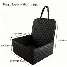 Dog Car Seat - Pet Travel Carrier, Durable Fabric, Easy To Clean, Adjustable Straps, Suitable For Long Trips, Essential For Dog, Fits Small And Medium Dogs - Black - View 2