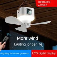 Camping Fan Light, Ceiling Fan With Light And Remote Control, Timer, LED Camping Lamp With USB Rechargeable Fan, Adjustable Speeds For Tent - Multi-color - View 2