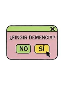 Pastel Pop Up Window Enamel Pin ¿FINGIR DEMENCIA? Sí Selected Spanish Sarcastic Meme Lapel Badge - Multicolor - View 8