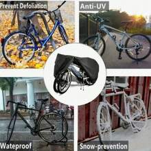 Motorcycle/Bicycle/Electric Scooter Cover - Waterproof, Dustproof, UV-Resistant And Snowproof Cover, Black Motorcycle Accessory, All-Season Universal Motorcycle/Bicycle Storage Cover, Outdoor Protection, Tear-Resistant Design, Easy To Clean - Motorcycle Cover - View 8