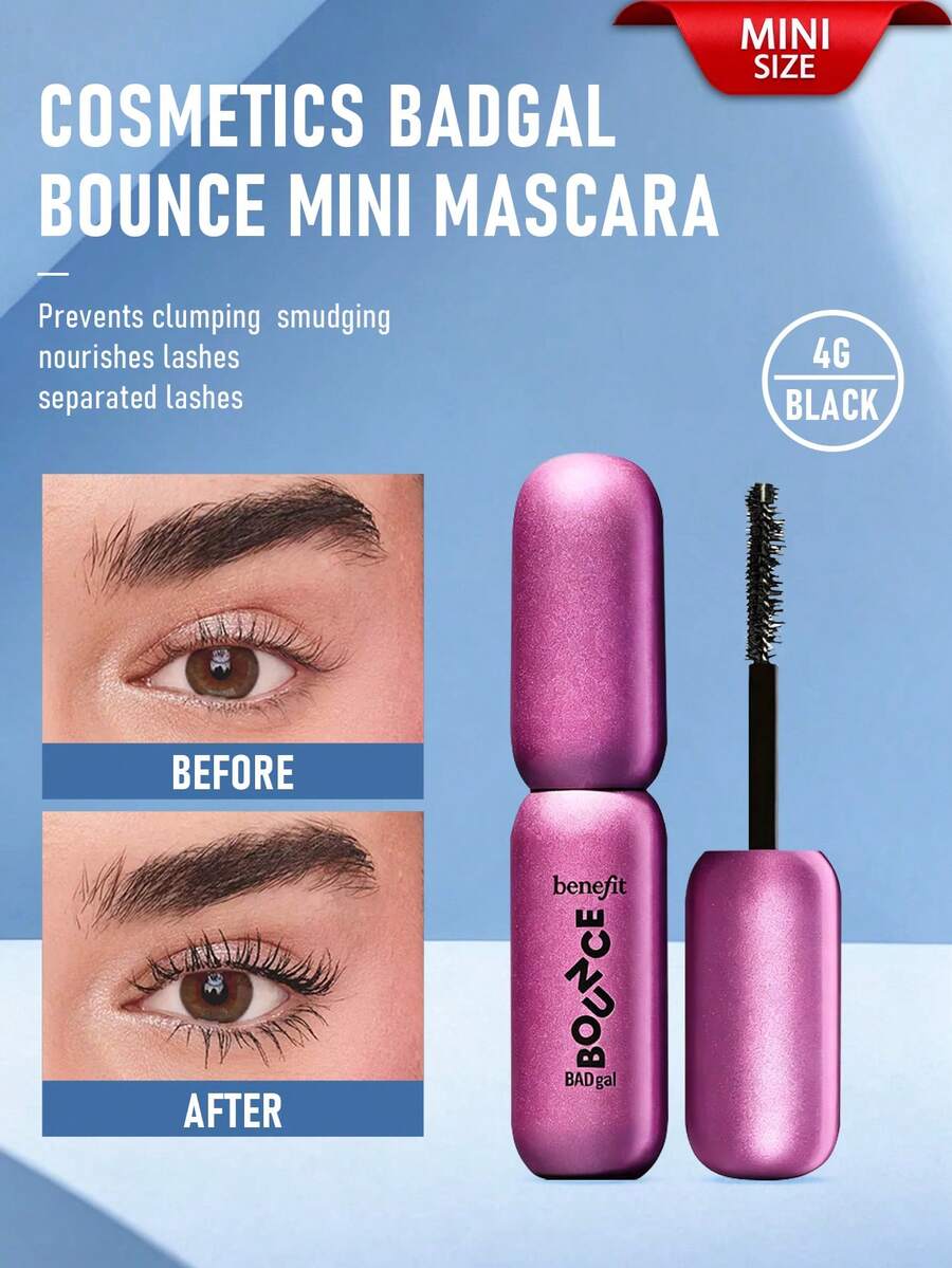 Benefit Cosmetics BADgal Bounce 豐盈濃密睫毛膏 #黑色 (迷你尺寸) 4g/0.14 Oz | 豐盈 | 不掉屑 | 不結塊 | 不暈染 | 長效 | 防暈染 | 可疊加 - 黑(Mini)- 4g - 查看 1