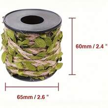 1pc/1set (10m) Natural Jute Rope - Heavy Duty Jute Twine With Green Leaf Design And Geological Texture, Suitable For Gardening, Handicrafts, DIY Projects, Gift Wrapping, Home Decor Rustic Style Rope - Durable Jute Fiber Rope - 1 Set - View 5