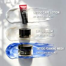 POSEIDON Tattoo Care 3-In-1 Set, Citrus Scented Panthenol Repair Kit - Tattoo Balm, Foaming Wash And Care Lotion, Fast Recovery, Protects New And Old Tattoo Ink - View 2
