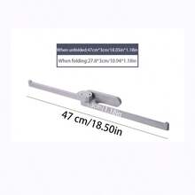 1pc Foldable Clothes Hanger Storage Rack, Hook Storage Rack, No-Drill Multi-Function Rack, Suitable For Bedroom, Entryway And Balcony, Clothes Hanger Storage, Space-Saving, Mother's Day, Father's Day, Back To School Season Essential - View 3