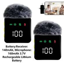 Wireless Lavalier Lapel Microphone Compatible Plug And Play Mini Clip-On Wireless Recording Mic For IOS Smartphone For Vlog Creation Podcast Recording Online Live Streaming Short Video Shooting Interview Recording Presentation Recording - Black - View 11