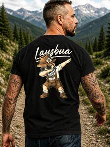 Men T-Shirts - 黑色 - 查看 1