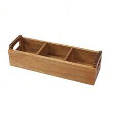 1PC Wooden Tea Bag Storage Box, Portable Tea Bag Holder Office Coffee Tea Bag Organizer - Multicolor - View 2