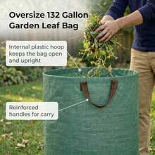 Gardzen - Bolsa de jardinería reutilizable y resistente, bolsa de residuos para césped o jardín - como en la imagen - Ver 4