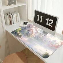 Japanese Landscape Theme Mouse Pad, Extra Large Size, Suitable For Office Computer Keyboard, Washable Rubber Material, Back To School Gaming Mouse Pad, Desktop Accessories, Office Supplies, Desk Accessories, Mouse Pad, Desktop Mouse Pad - Multicolor - View 5
