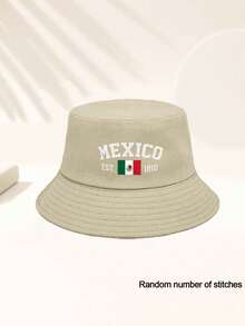 1 Or More Neutral Casual Bucket Hats, Printed With "MEXICO" Text. Lightweight And Durable, Comfortable And Skin-Friendly. Minimalist Casual Style, Essential Accessory For Elegant Summer Parties. Suitable For Shopping, Daily Outings, Outdoor Activities, Travel, Fishing, School And Other Occasions. Perfect Gift For Valentine's Day, Easter, Mother's Day, Graduation Season And June. All-Season Headwear, Fan Gift, World Cup - Multicolor 4 - View 5