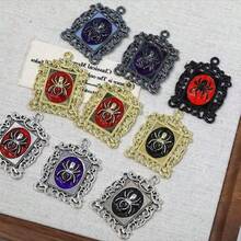 10PCS Mixed Color Vintage Alloy Bat Gold & Silver Base Shield Pendant DIY Necklace Keychain Bag Charm Jewelry Accessories - Multicolor - View 10