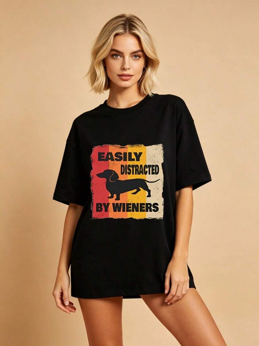 Women T-Shirts - 黑色 - 查看 1