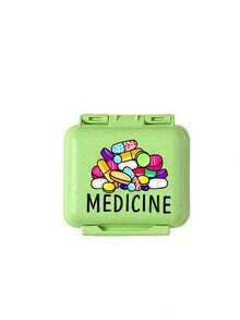 Mini 6-Compartment Portable Pill Box, Medicine Storage Box, Travel Pill Box, 6-Compartment Small Pill Box With "Medicine Bag" And Pill Pattern, Sealed Pill Packaging Storage Box, 6-Day Weekly Storage Box, First Travel Pill Storage Box, Daily Vitamin Pill Box, Pocket Pill Box Storage Box, Charming Storage Box, Home Essential, Travel Essential - Multicolor - View 11