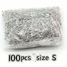100/50/12件不鏽鋼安全針胸針 DIY 珠寶針，適用於珠寶製作用品配件 - 銀色 - 查看 24