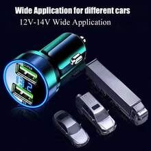 120W Car Charger+3-In-1 Led Illumination Cable 2USB Car Power Charger 3.1A With Voltage Detection Multi-Port Car Power Adapter,6 Devices Simultaneously | Universal For All Cars | Smart Chip & Durable Braided Cable - Default - View 4