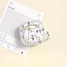 1pc Protective Case For Airpodspro/Pro2 Apple Bluetooth Earphones GOOD LUCK Cute Puppy Design Pattern Earphone Cover - Multicolor - View 1