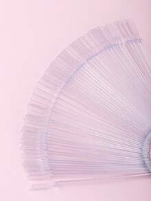 50/10 Colors Transparent Nail Art Fan-Shaped Color Palette - Clear - View 4