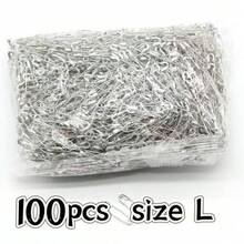 100/50/12件不鏽鋼安全針胸針 DIY 珠寶針，適用於珠寶製作用品配件 - 銀色 - 查看 25