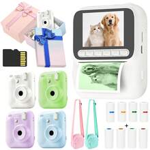 Children's Instant Print Digital Camera 1080P HD Video Recording Easy To Use Child-Friendly 8x Digital Zoom Ideal Educational Camera Toy Gift Suitable For Boys And Girls Aged 3 And Up Perfect Gift For Christmas Thanksgiving Birthday And Holiday Celebrations - White - View 3